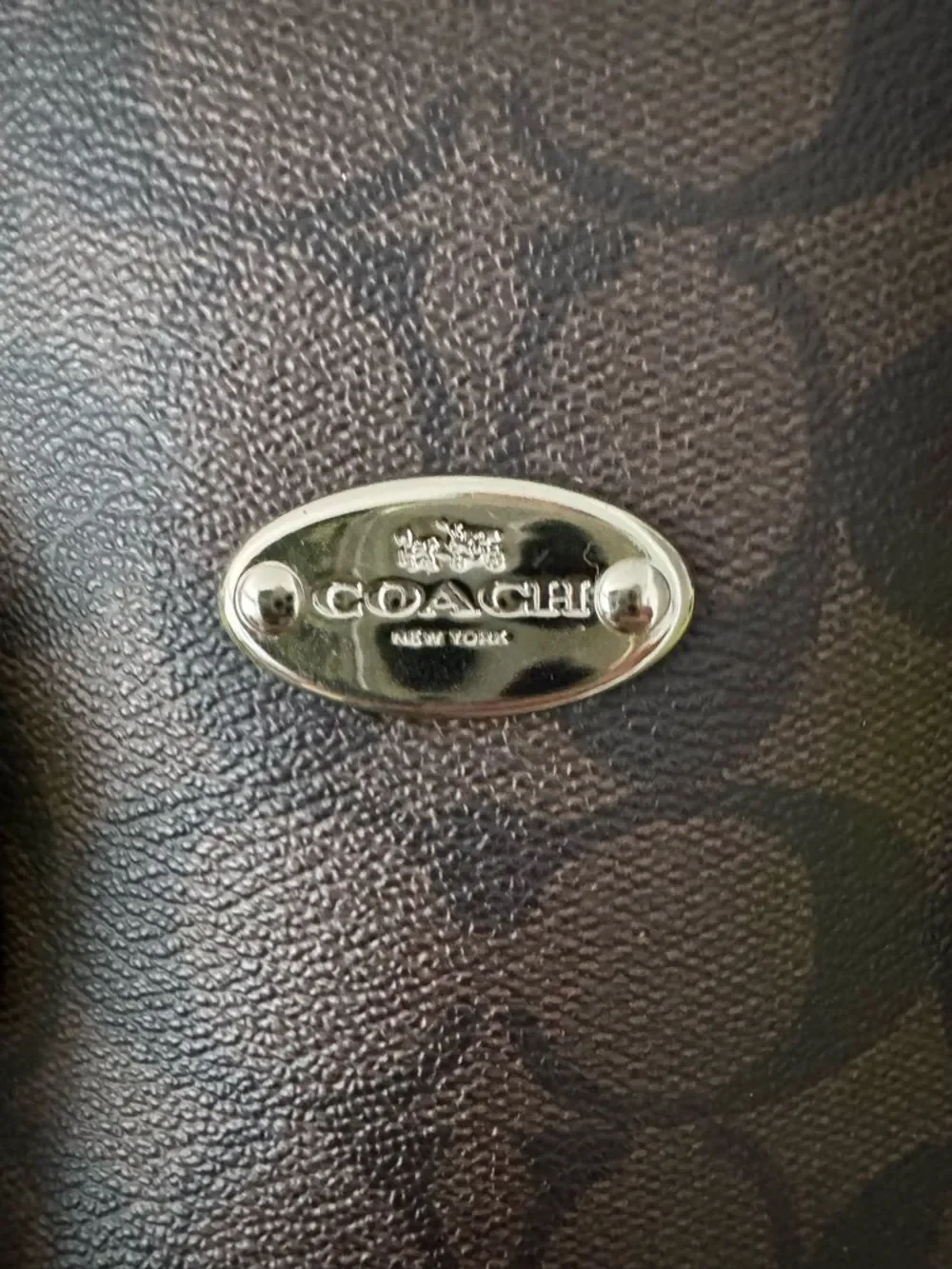 Coach Monogram Cross body with Neon Trim